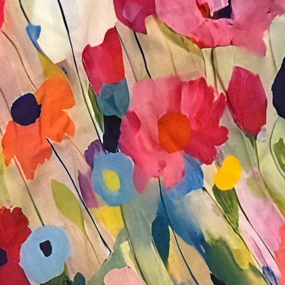 Floral Multicolor Dress with Ruffle Sleeves - Picture 6 of 6